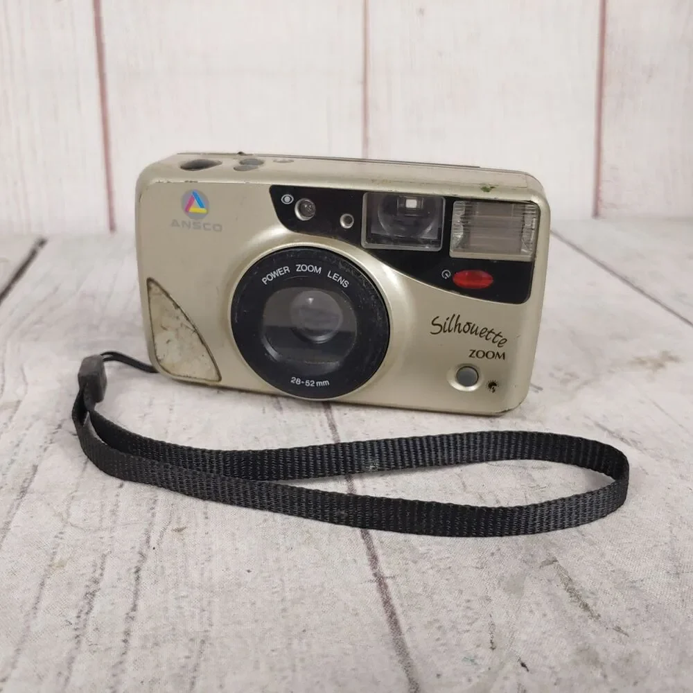 Vintage Ansco Silhouette Power Zoom Lens 28-52mm Film Camera TESTED WORKING